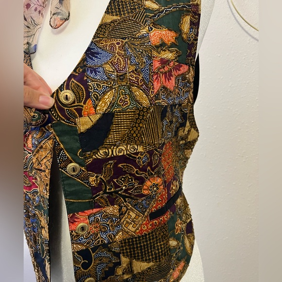 Passports of Pier 1 Imports Patchwork Embellished Vest - Picture 2 of 6